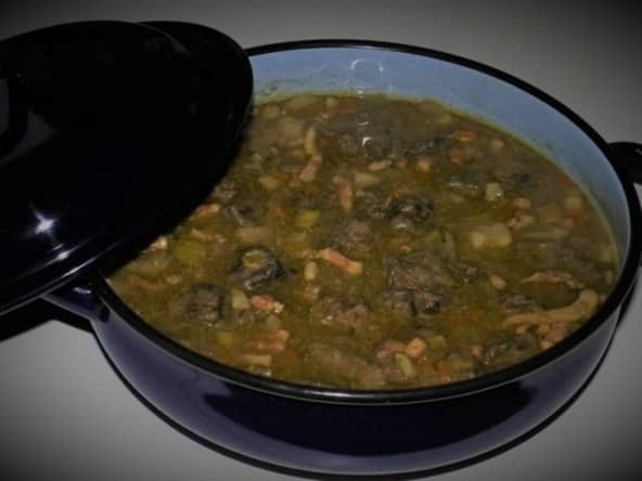 Bœuf mijoté au poireau, carotte et navet