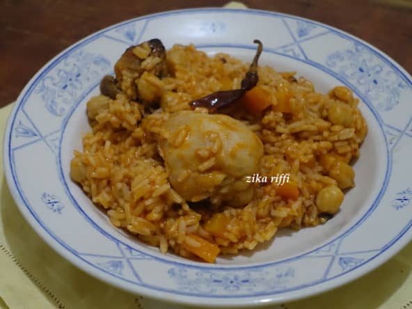 Riz traditionnel Algérien au poulet