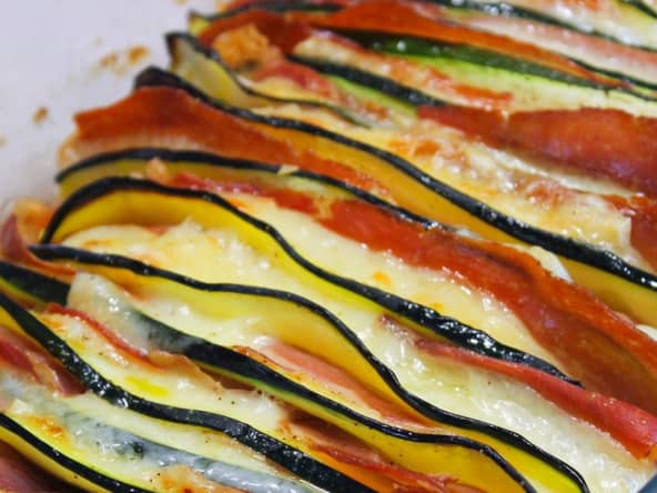 Gratin de Courgette, Comté et Jambon de Pays