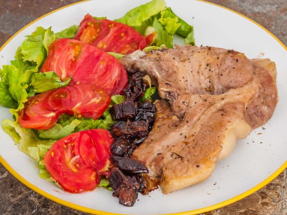 Côtes de porc aux fruits