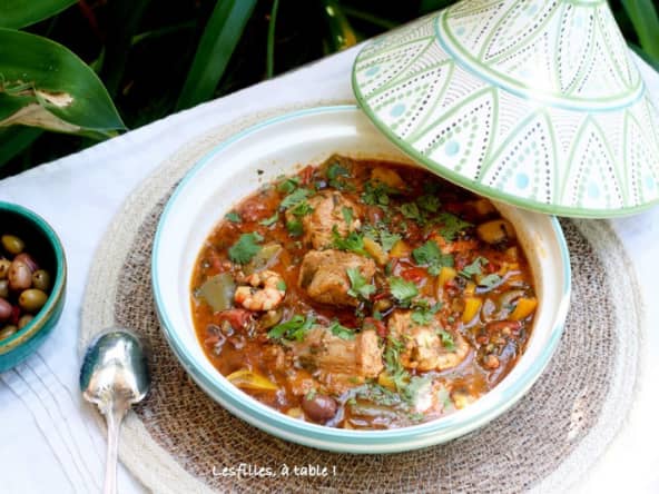 Tajine de lotte aux gambas