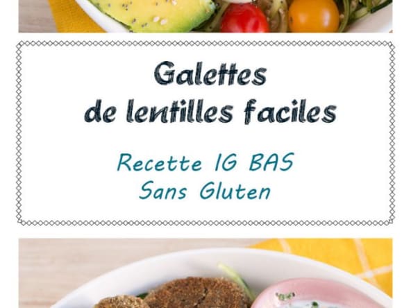 Galettes de lentilles vertes