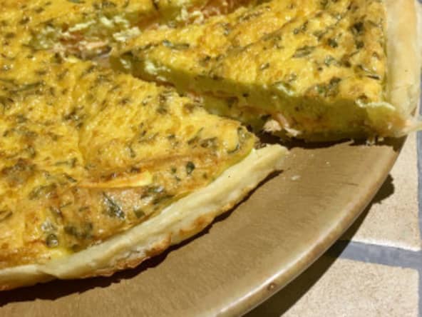 Quiche au saumon fumé