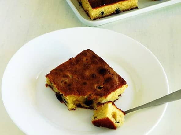 Brownie chocolat blanc et cranberries