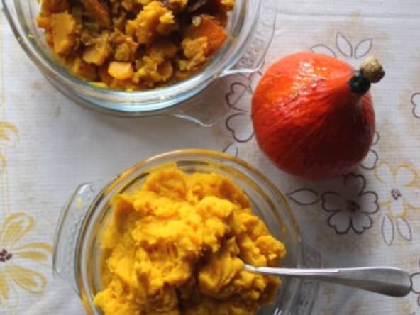 Le potimarron en purée
