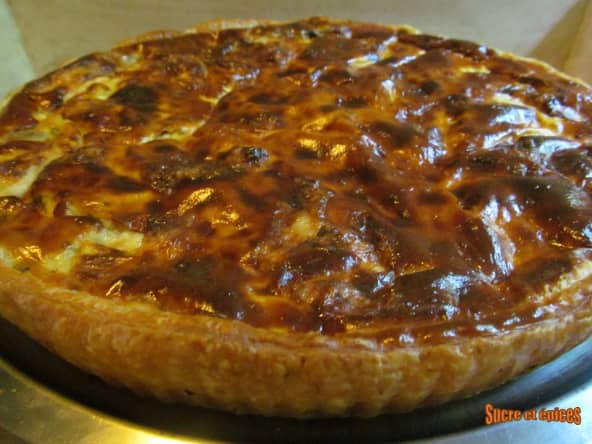 Tarte toute simple aux champignons et bacon
