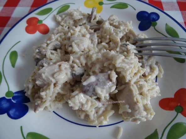 Emincés de dinde au riz et champignons, extra crémeux et moelleux