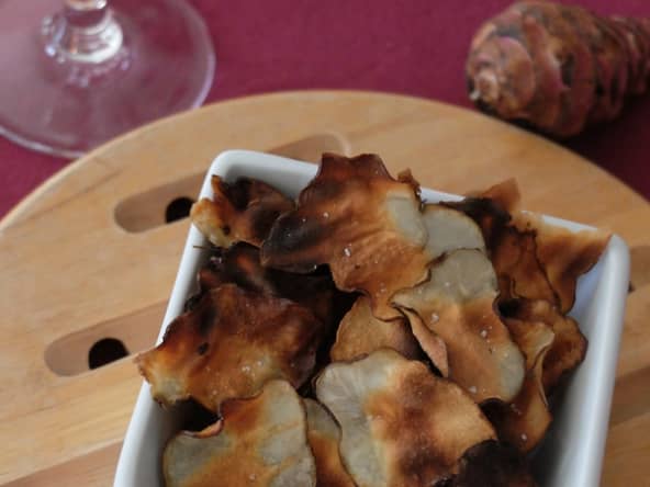 Chips de topinambours au four pour moins de matière grasse
