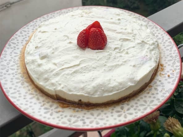 Cheesecake aux fraises, sans cuisson