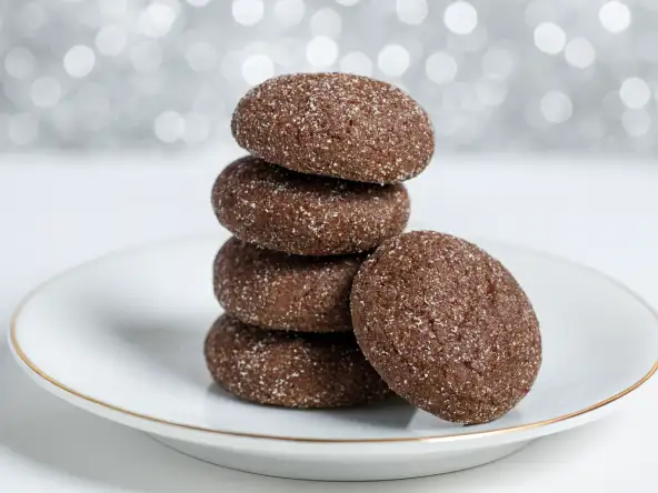 Baisers diamantés de Noël au chocolat