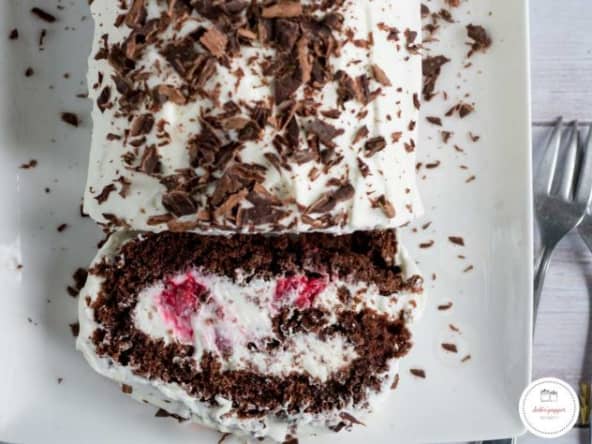 Bûche chocolat framboises facile et légère