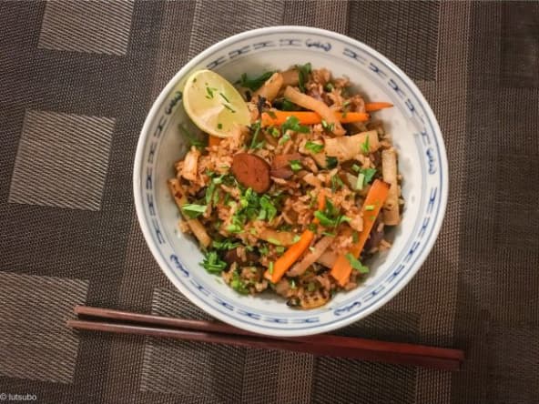 Riz sauté à la vietnamienne vegan