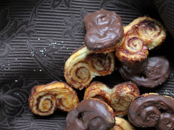 Palmiers feuilletés cannelle et chocolat pour le goûter