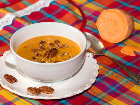 Velouté de patate douce à la coco