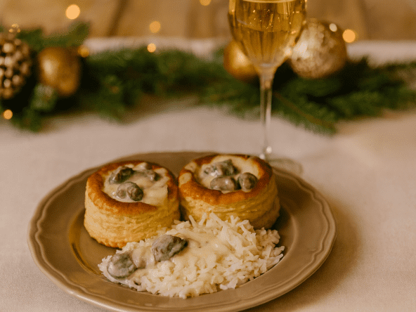 Bouchées à la reine aux escargots et au Riesling