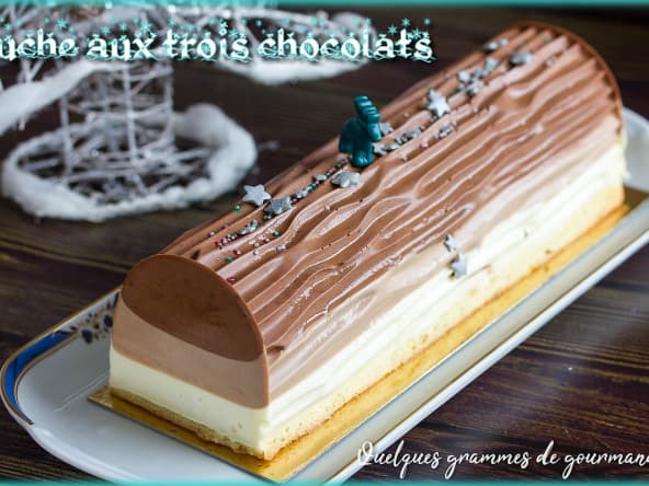 Bûche aux trois chocolats 