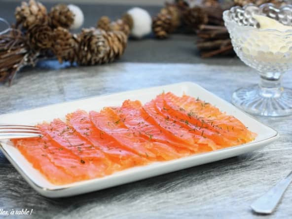 Saumon gravlax au miel et à l'orange