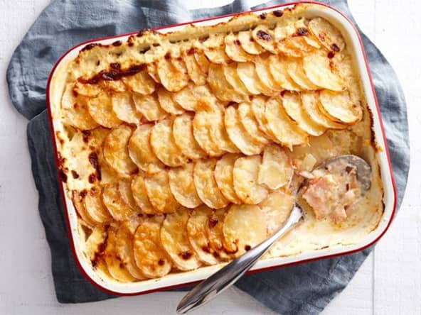 Gratin de pomme de terre et saumon fumé