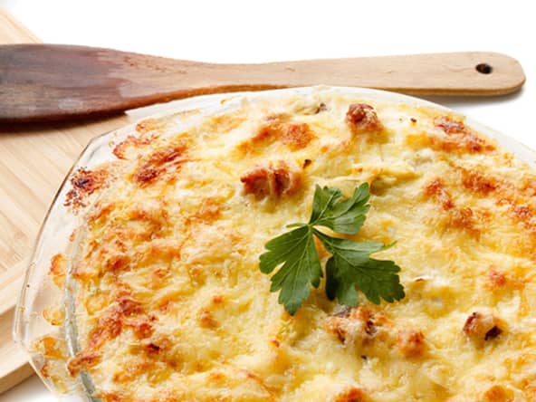 Gratin de pommes de terre potiron et fromage frais