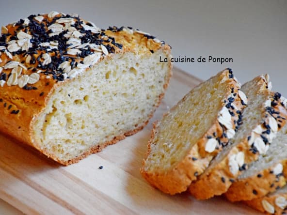 Pain sans gluten à la farine de riz et tapioca, sans beurre et sans levure