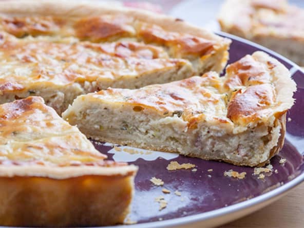 Tarte aux oignons et à la béchamel au Thermomix