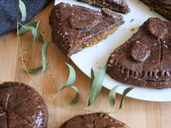 Galette des rois sans frangipane compote pommes potimarron rhum vanille