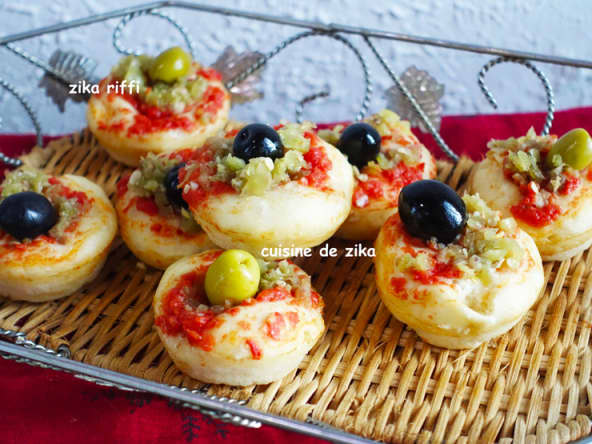 Mini pizza à la pâte magique au lait et au piment fort confit