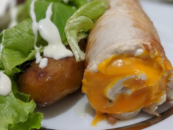 Roulé de dinde à la Mimolette.