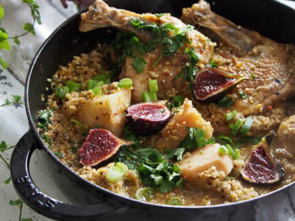 Pintade rôtie aux figues