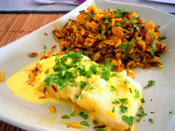 Colin aux épices douces de cannelle et safran