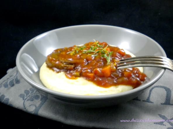 Osso bucco à l’italienne et sa polenta crémeuse au parmesan au Cookeo ou pas