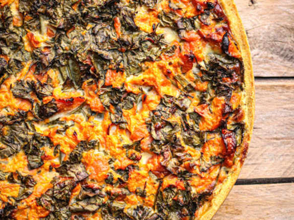 Quiche carottes et coriandre