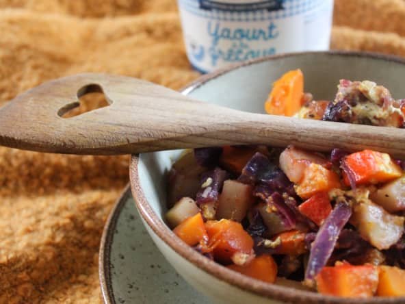 Compotée de légumes d’hiver au yaourt grec