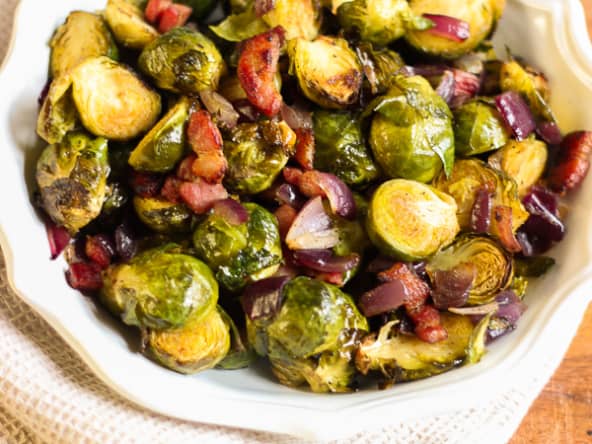 Choux de Bruxelles rôtis au bacon
