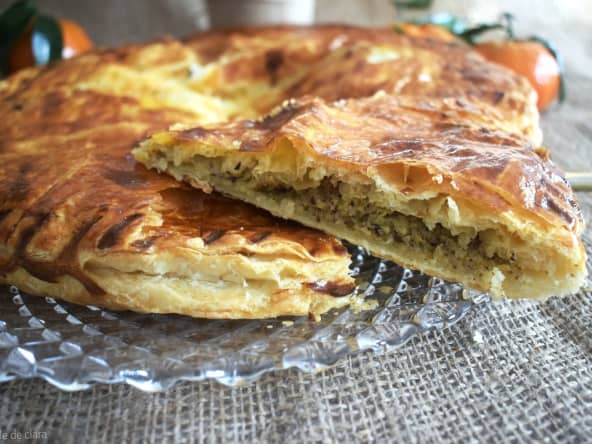 Galette des rois noisettes curd de clémentines pour l'épiphanie