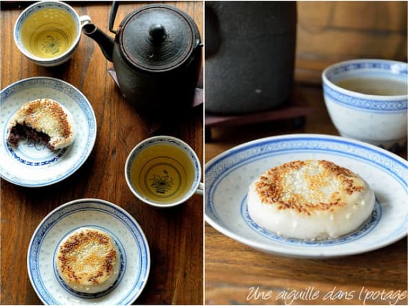Gâteau de riz gluant à la pâte de haricots rouges sans gluten