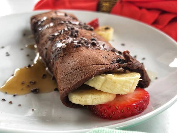 Crêpes originales au son d’avoine et chocolat
