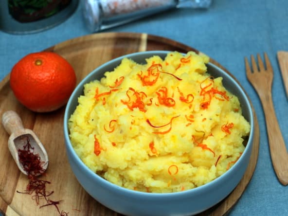 Purée au safran et à la mandarine