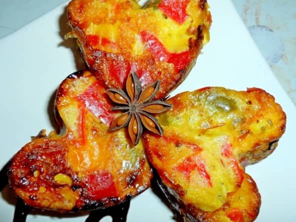 Jolis coeurs poivrons fromage pour apéritif dînatoire