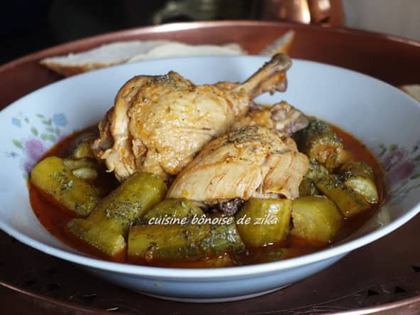 Tajine courgettes poulet