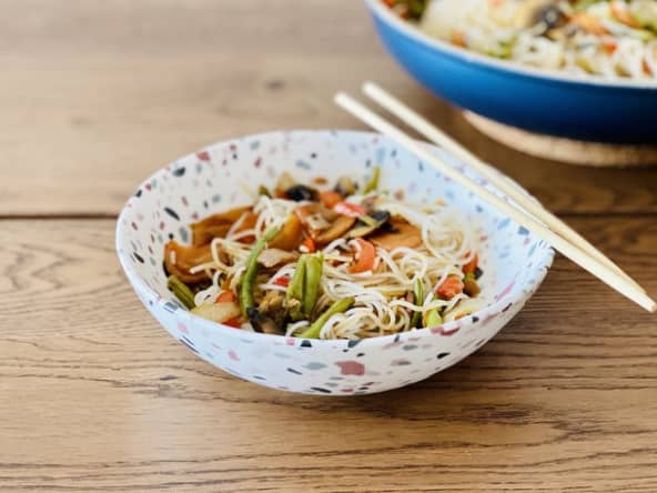 Nouilles sautées à l'asiatique