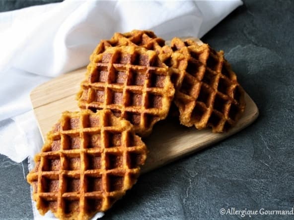 Gaufres salés à la patate douce