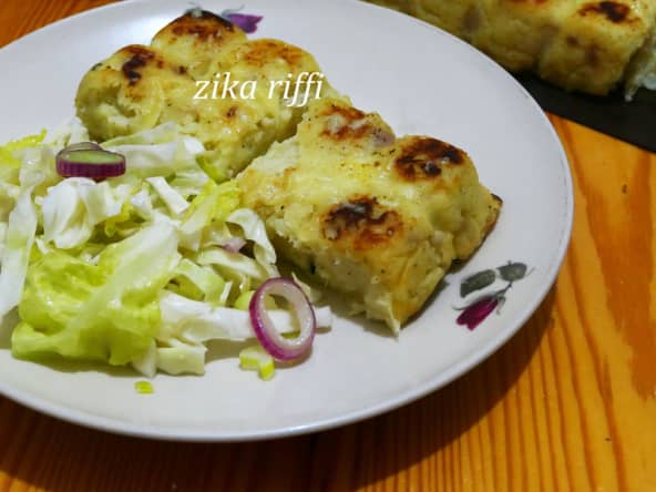 Tablettes de pommes de terre aux poireaux et parmesan