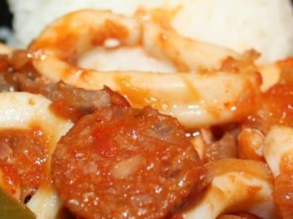 Encornets à la basquaise, Calamars à la Basquaise au chorizo