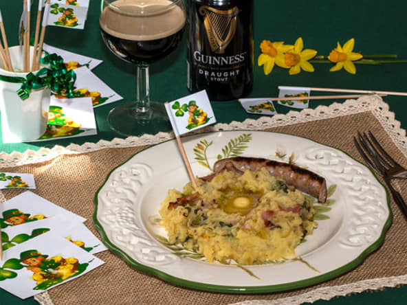 Colcannon Irish mash, purée irlandaise
