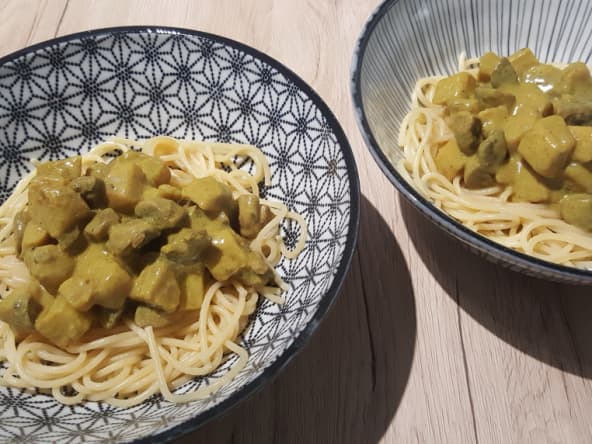 Curry de céleri rave et champignons