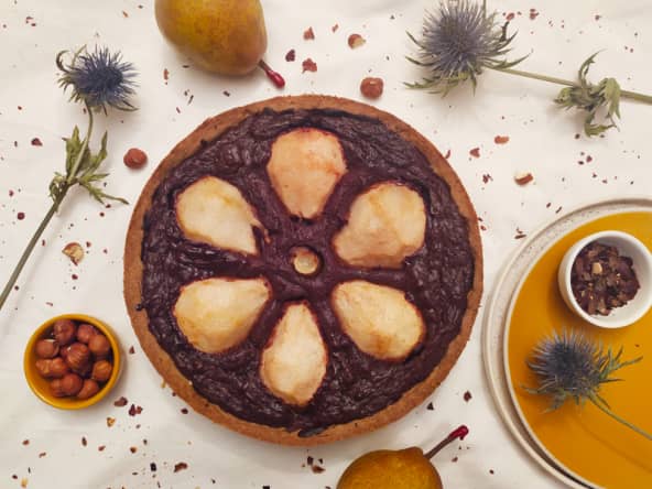 Tarte poire-chocolat