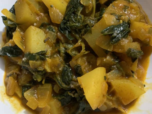 Aloo palak comme en Inde