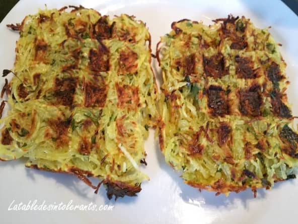 GAUFRES SALÉES FAÇON POMMES PAILLASSONS sans gluten, sans lait, sans œuf