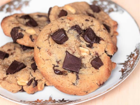 Cookies vegans chocolat et cacahuètes